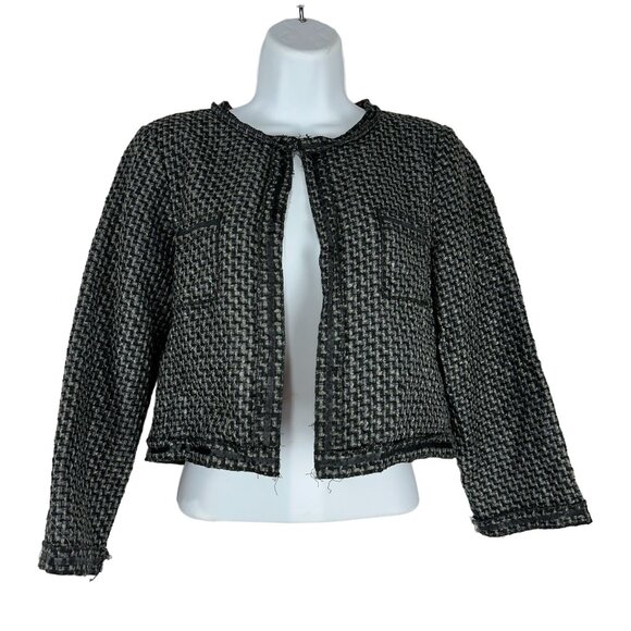 Olsenboye Womens Medium Black White Tweed Jacket Dry Clean Only - Picture 1 of 5